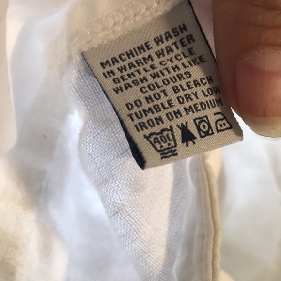 REYN Spooner White linen flat front Chino shorts size 36 - Picture 9 of 9